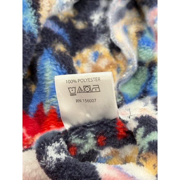 Vera Bradley Hooded Robe Winter Forest Plush Blue Red Bunny Bird Women Size L/XL - Picture 7 of 7